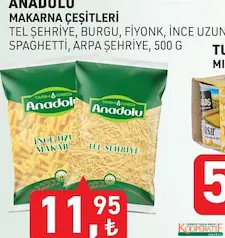 TARIM KREDİ ANADOLU MAKARNA ÇEŞİTLERİ 500 G TARIM KREDİ ANADOLU MAKARNA ÇEŞİTLERİ 500 G